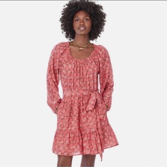 NWT Xirena Jia Floral Silk Blend Mini Dress in Coral Blush Size Medium - Picture 1 of 15